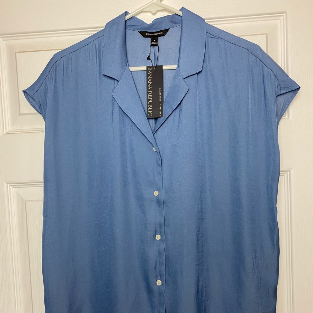 Banana Republic sleeveless button down.